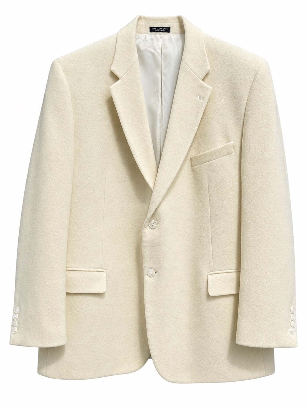 Irvine Park Shetland Wool Blazer 48 Ivory Old Money Quiet Luxury Sport Coat